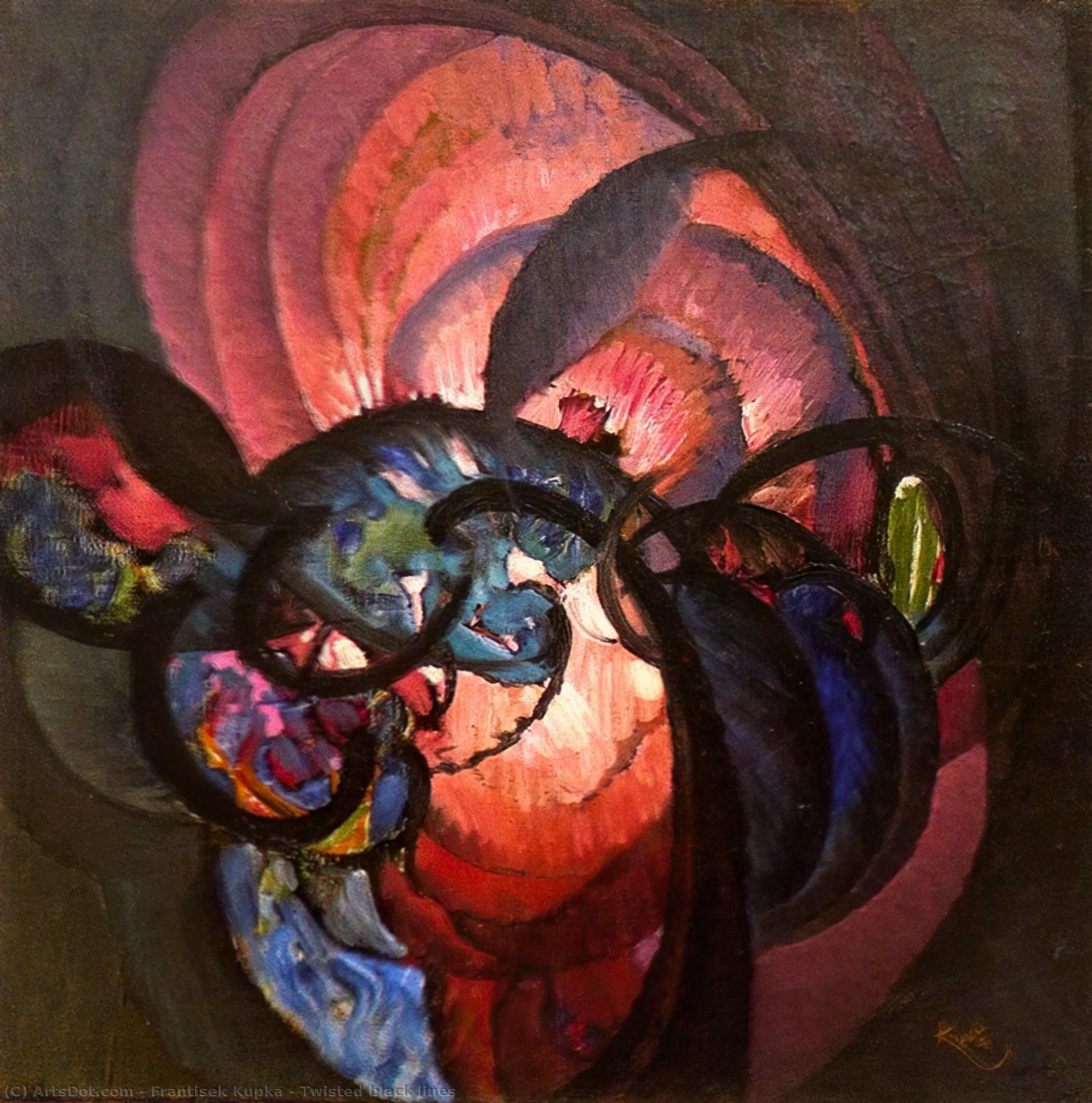 Twisted Black Lines — František Kupka