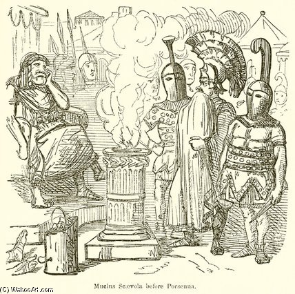 Mucius Scaevola Before Porsenna — John Leech