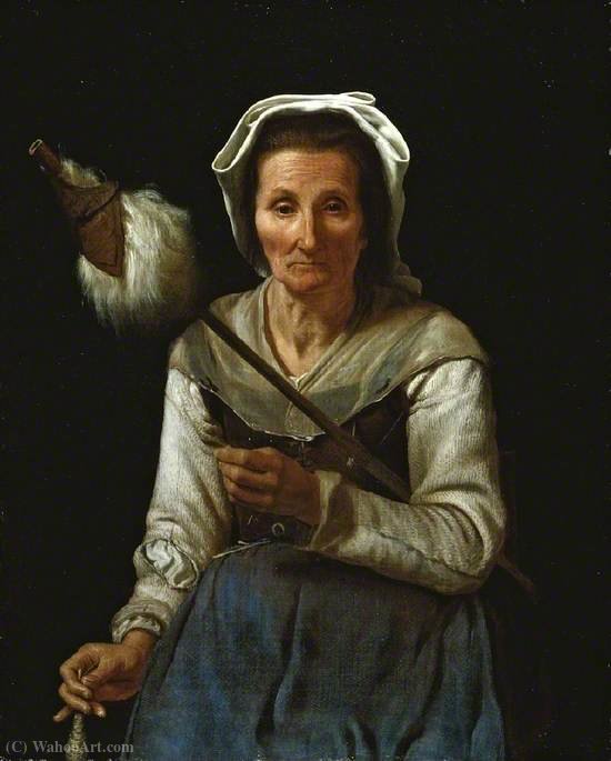 An Old Woman Spinning — Michiel Sweerts