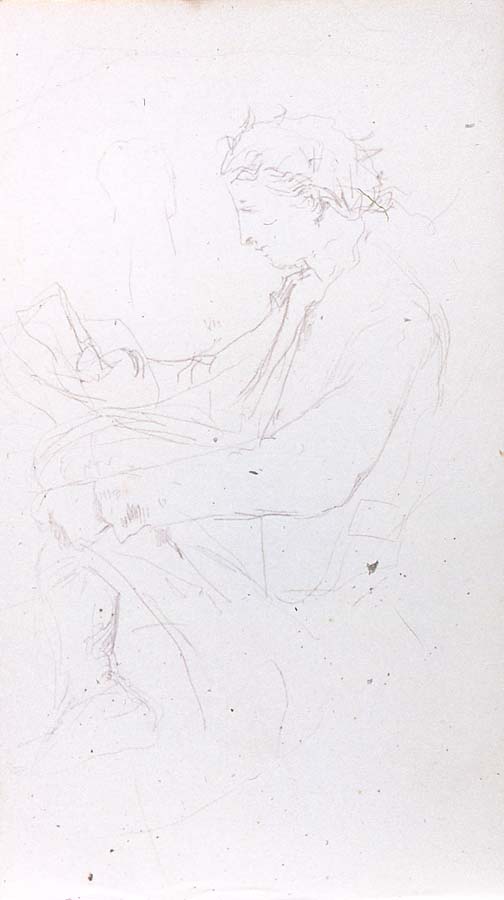 Seated Figure From Side — John La Farge