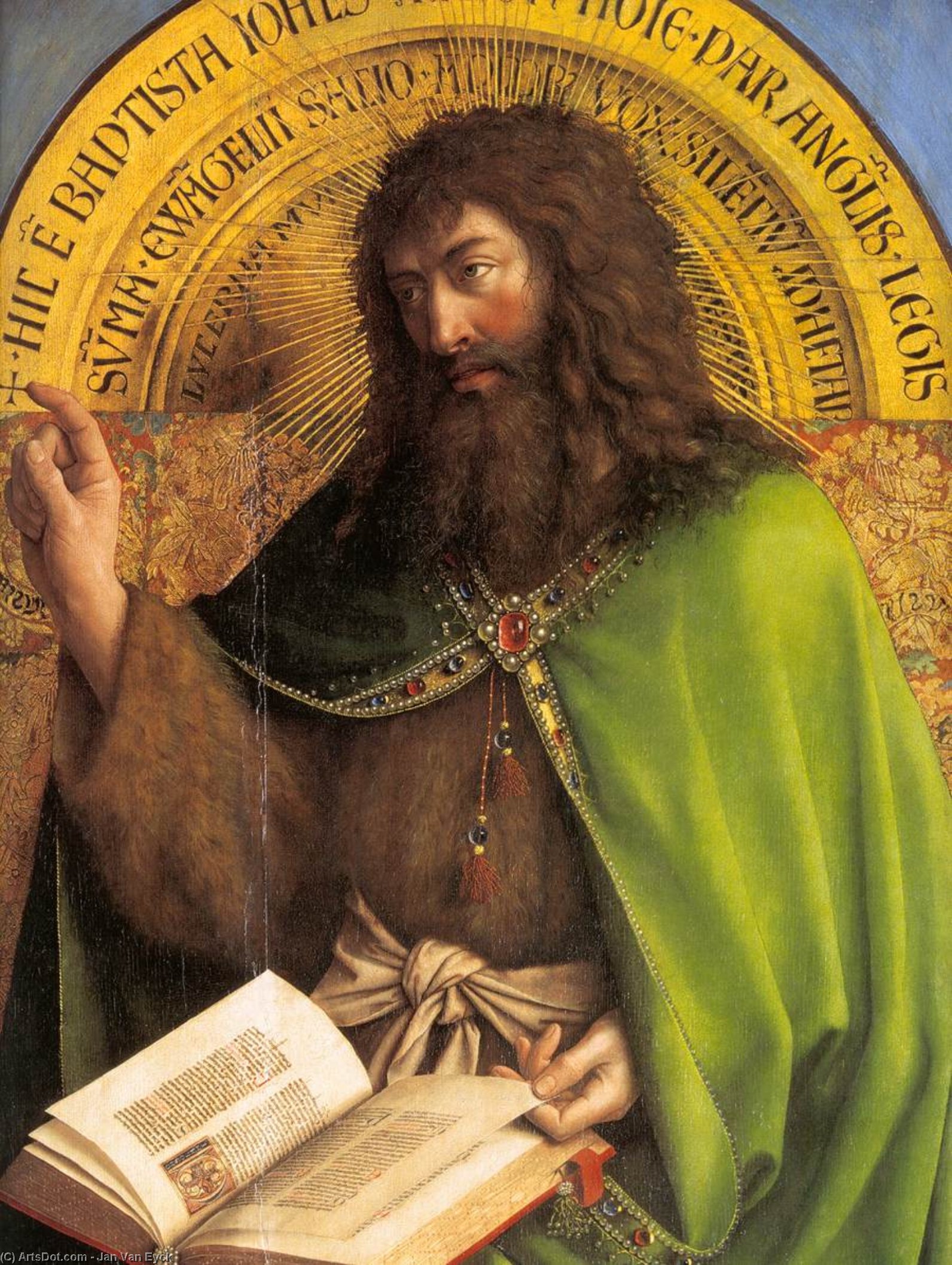 The Ghent Altarpiece: St John The Baptist (detail) — Jan Van Eyck