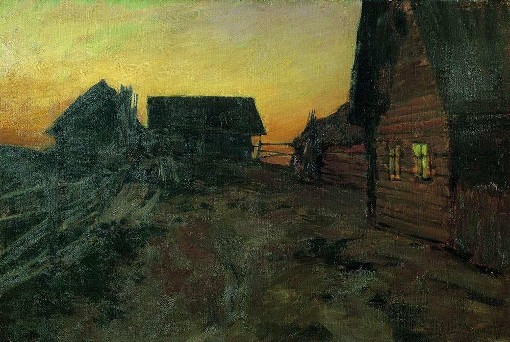 Huts — Isaak Ilyich Levitan
