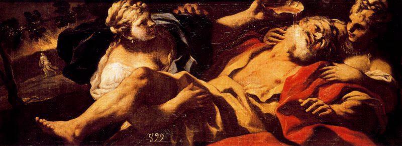 Lot Intoxicated By His Daughters — Luca Giordano