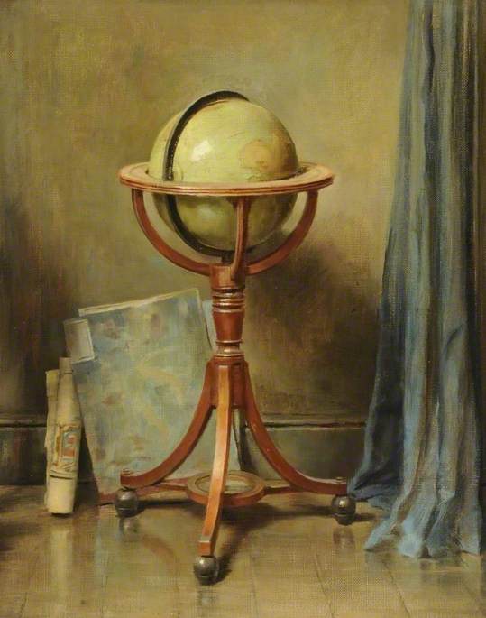 Globe And Maps — Ernest Leopold Sichel
