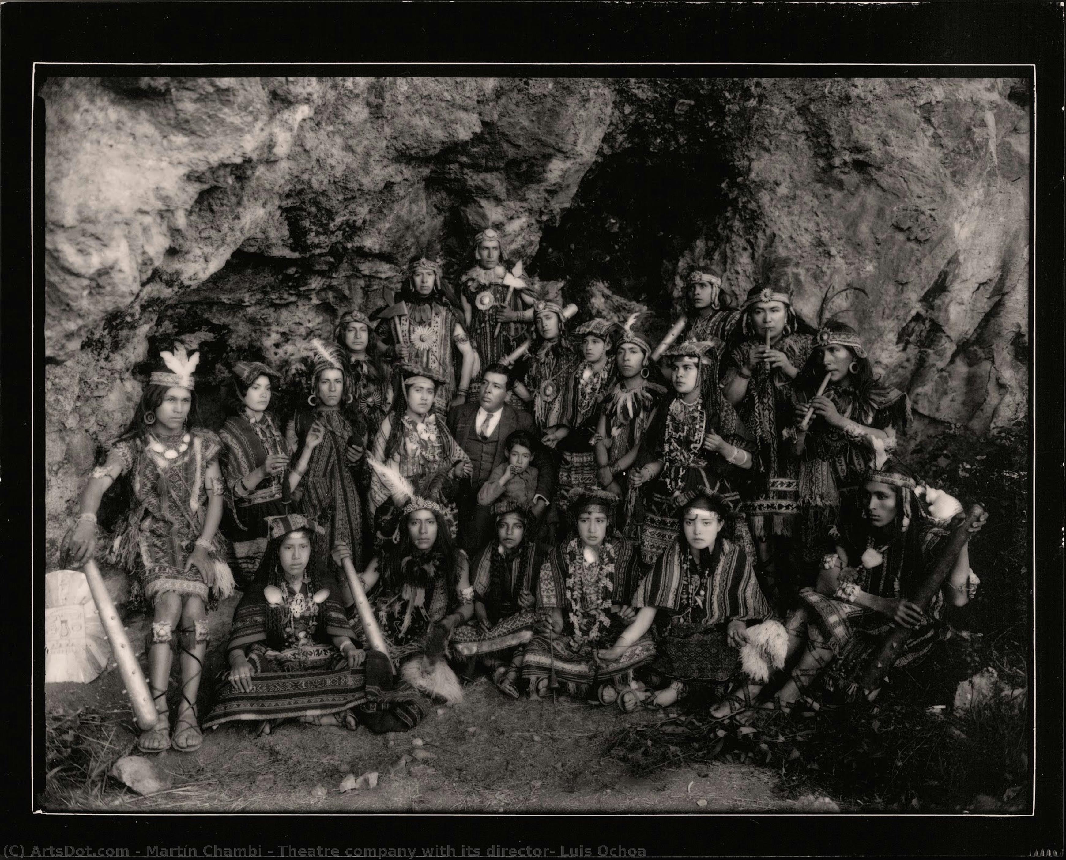 Theatre Company With Its Director, Luis Ochoa — Martín Chambi