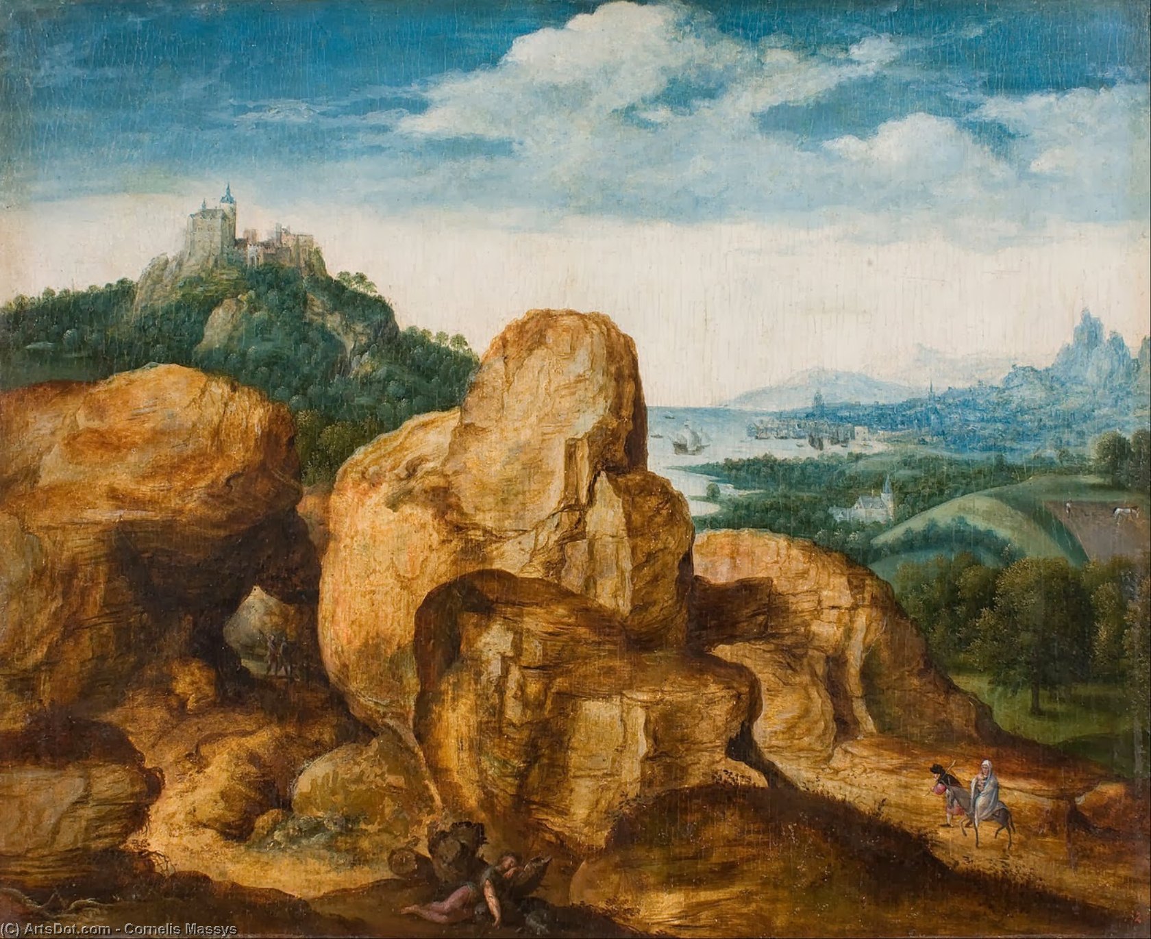 Landscape With The Flight To Egypt — Cornelis Massys