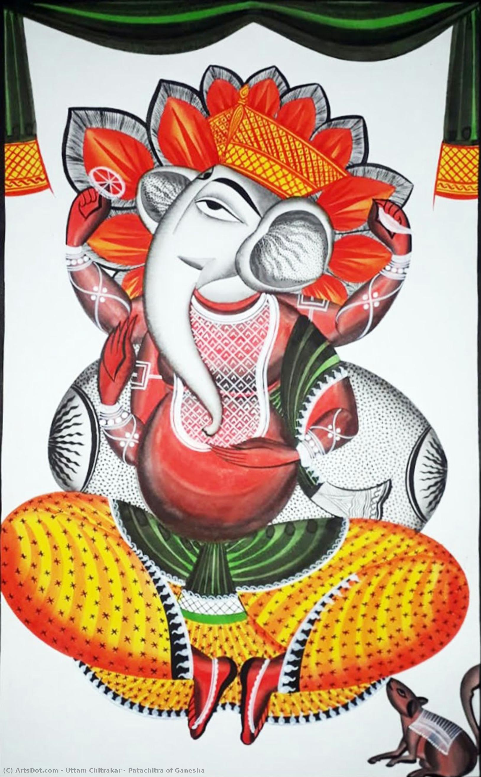 Patachitra Of Ganesha — Uttam Chitrakar