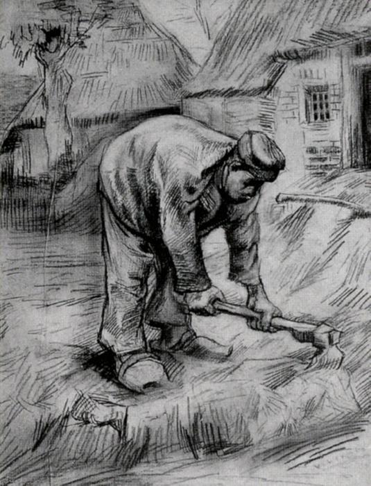 Peasant, Chopping — Vincent Willem Van Gogh