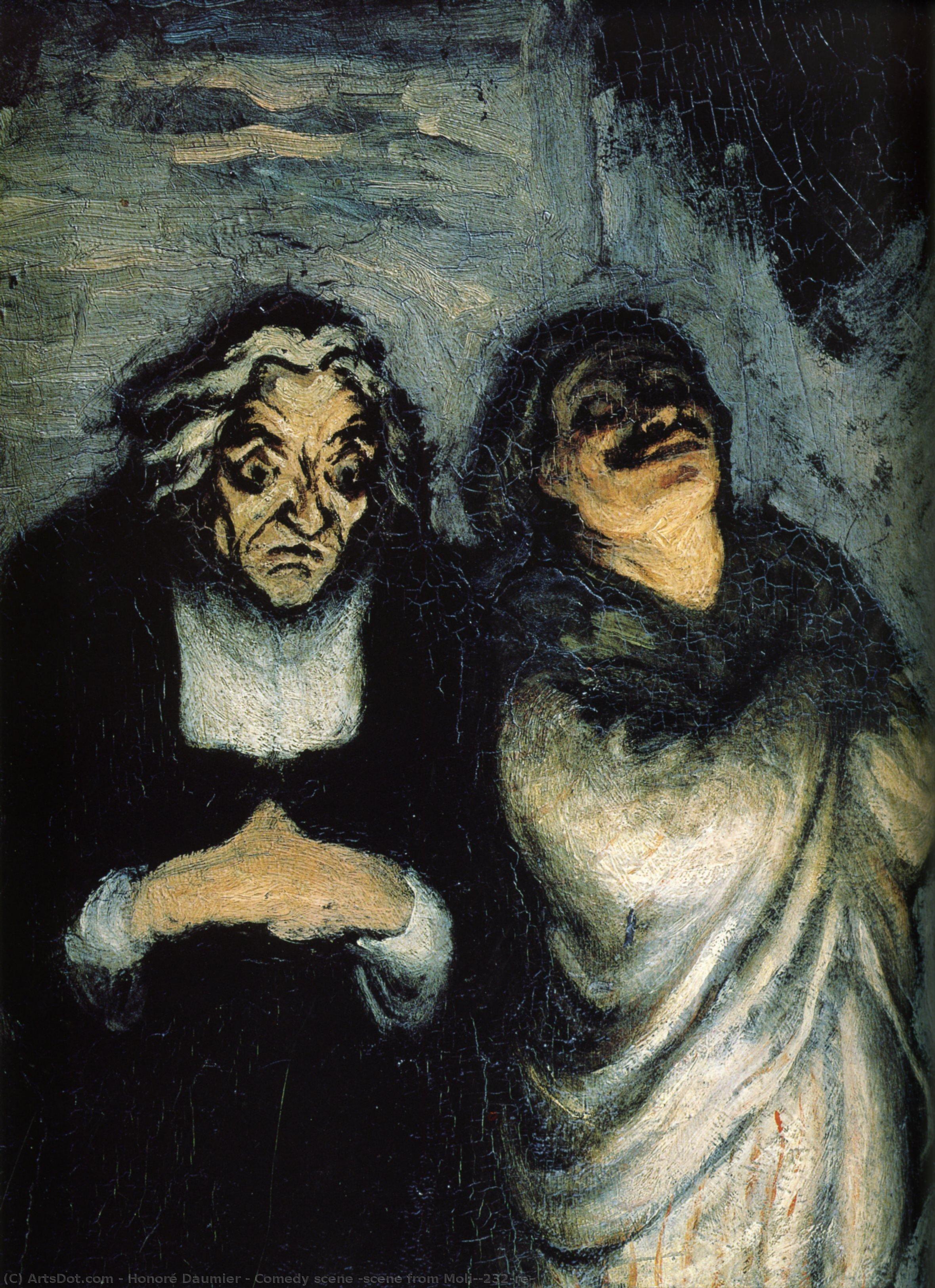 Comedy Scene (scene From Molière) — Honoré Daumier