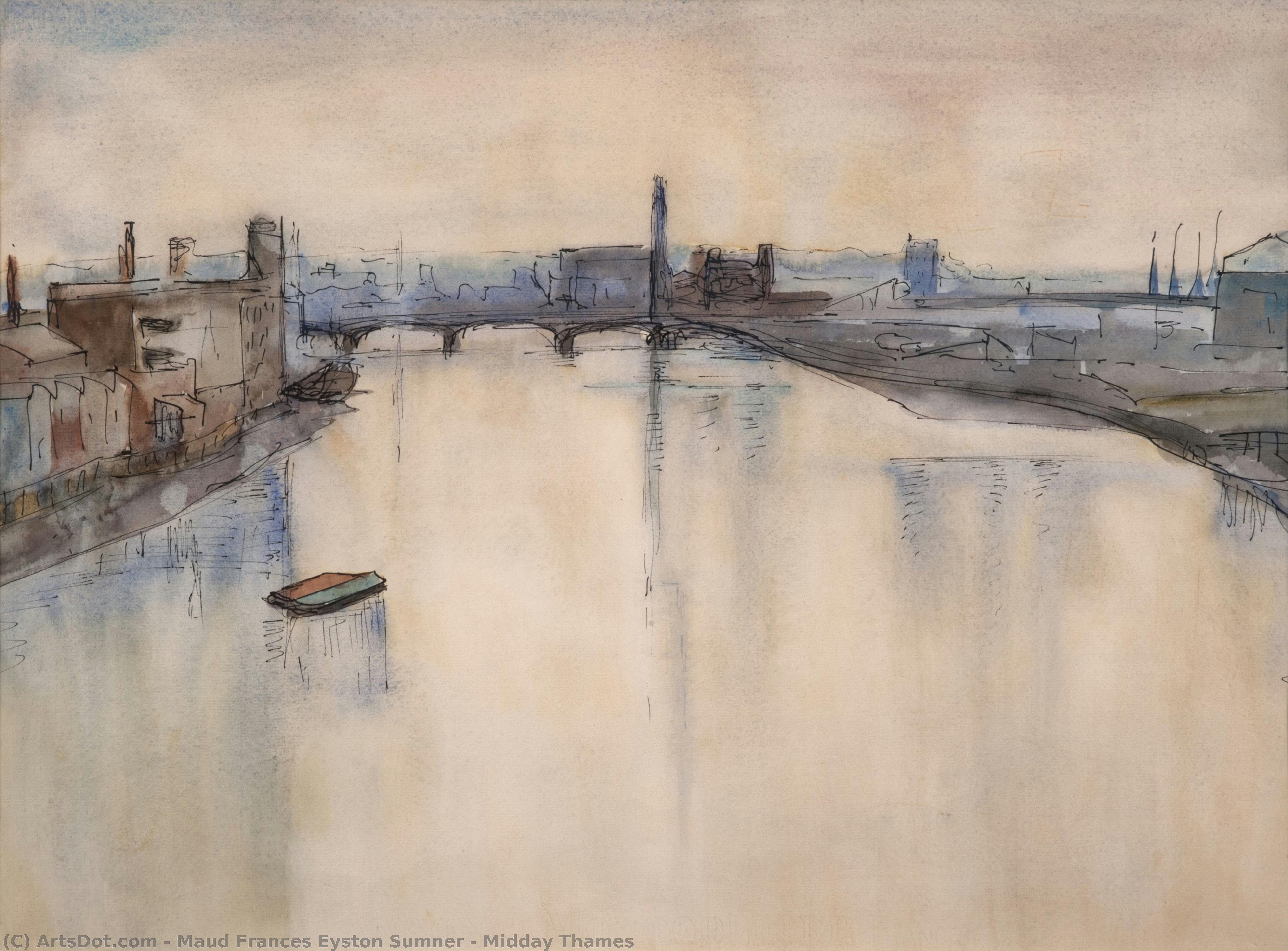 Midday Thames — Maud Frances Eyston Sumner