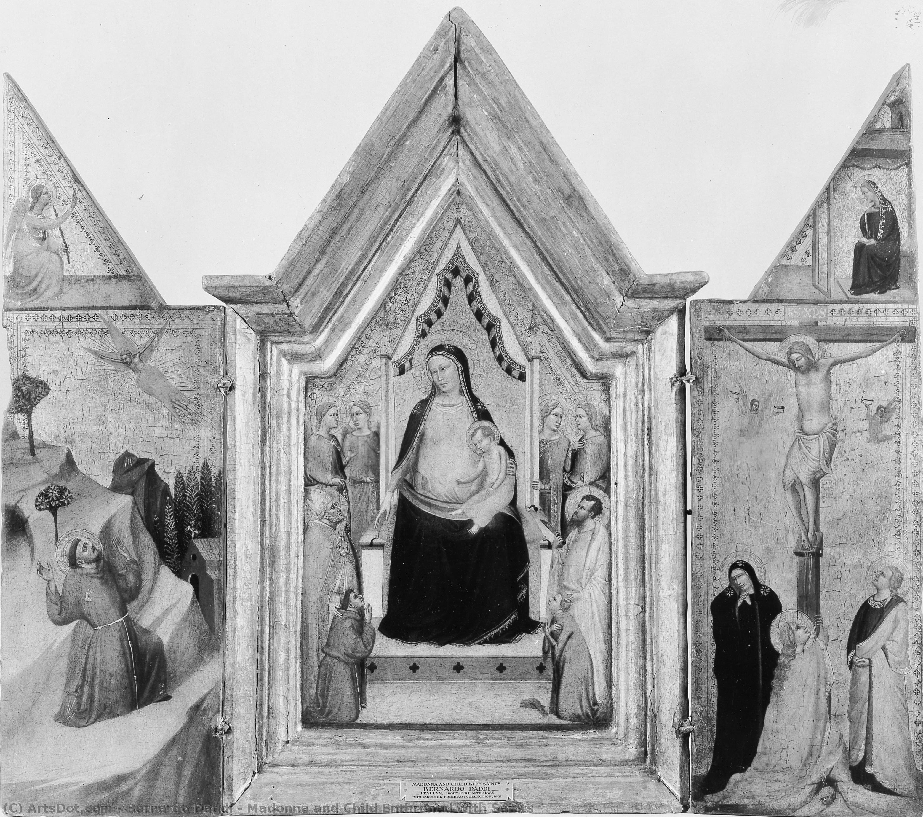 Madonna And Child Enthroned With Saints — Bernardo Daddi