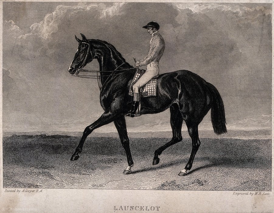 A Race Horse With Jockey — William Bell Scott