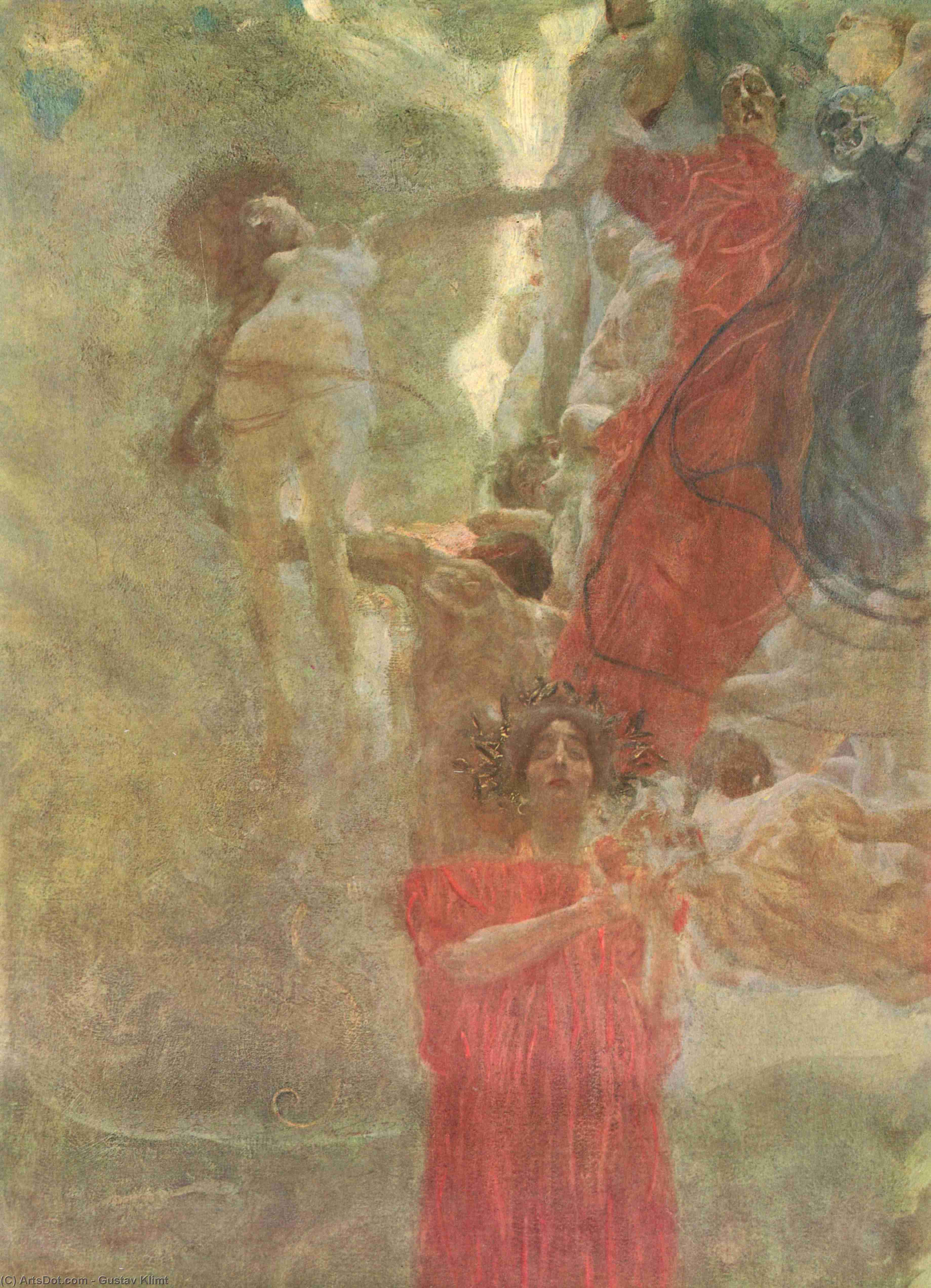 Painted Composition Design To Medicine — Gustav Klimt