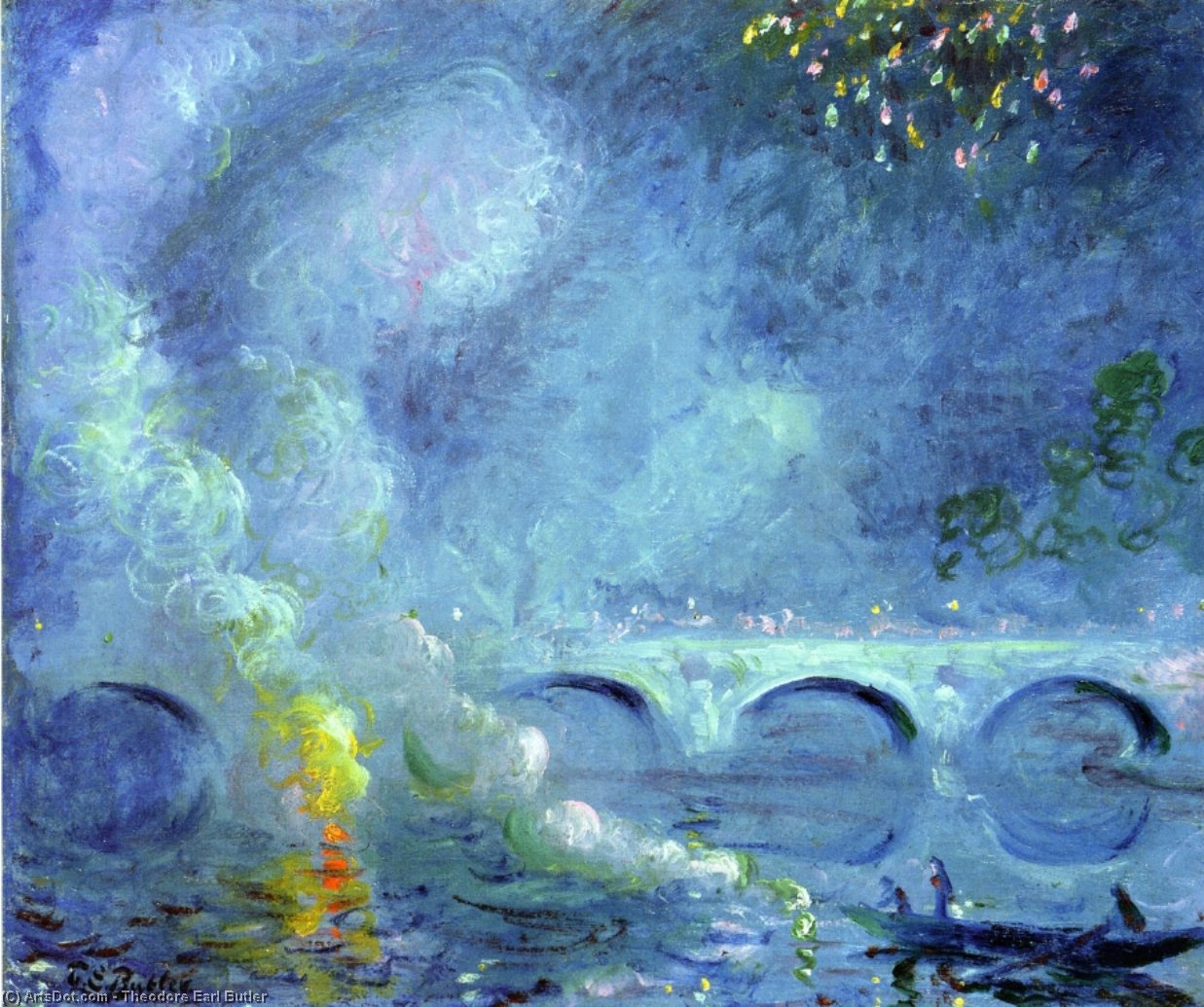 Fireworks, Vernon Bridge — Theodore Earl Butler