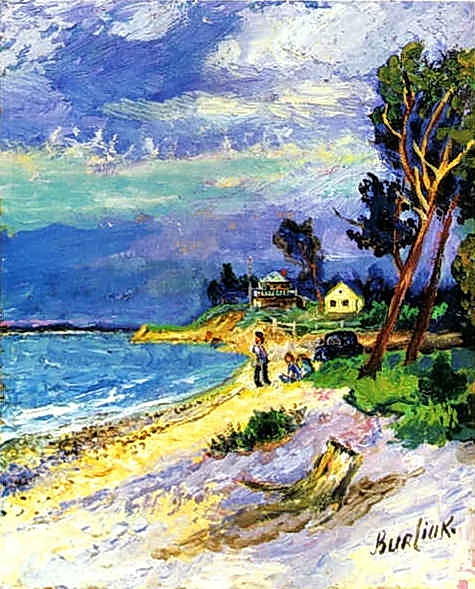 At The Riverside — David Davidovich Burliuk