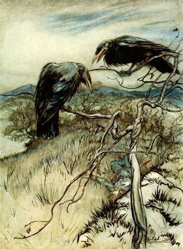The Twa Corbies — Arthur Rackham