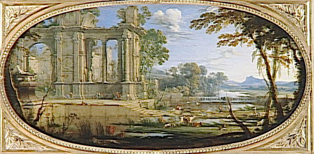 Paysage Compose Avec Ruines Antiques — Patel Pierre (patel Le Père)