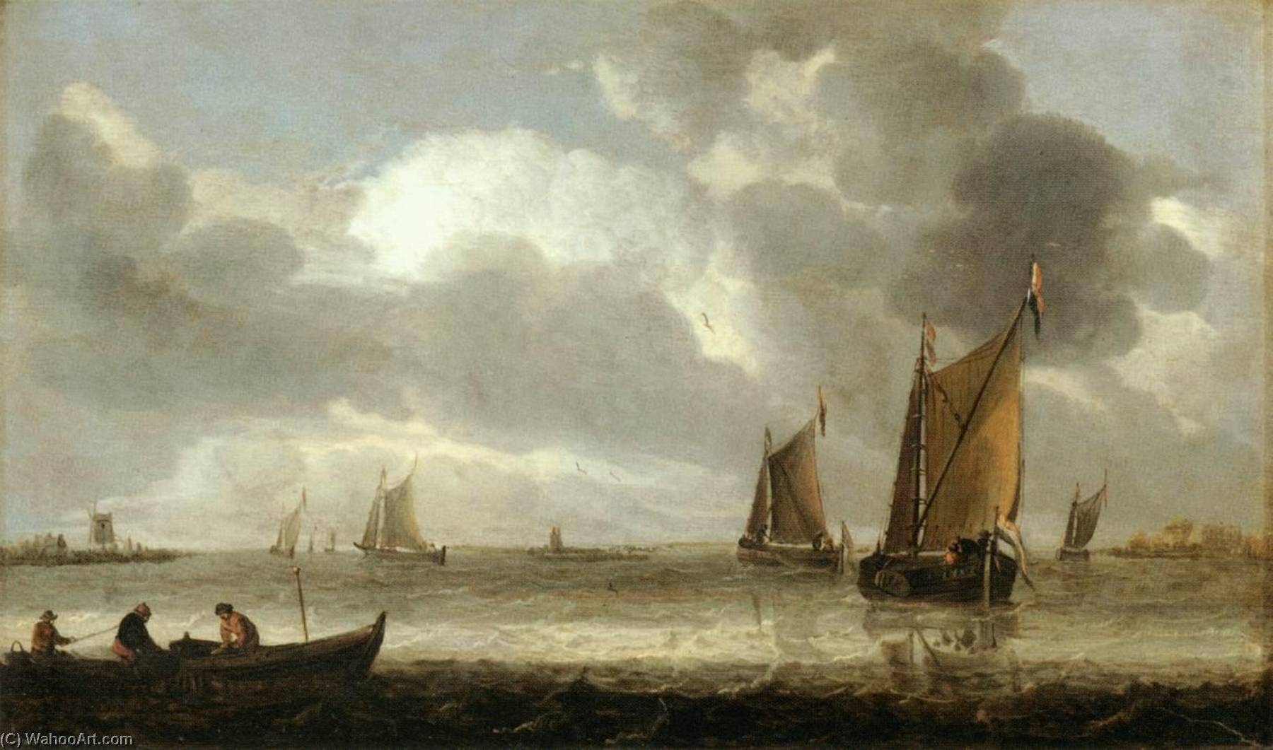 El Paisaje Marino Plateado — Abraham Hendricksz. Van Beyeren