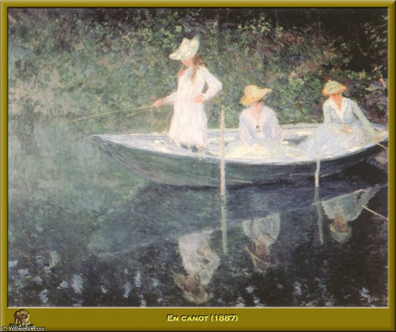 En Canot — Claude Monet