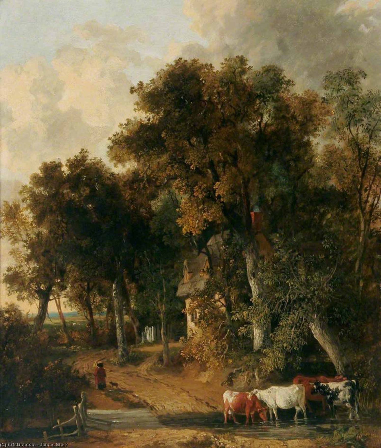 Road Scene At Intwood, Norfolk — James Stark