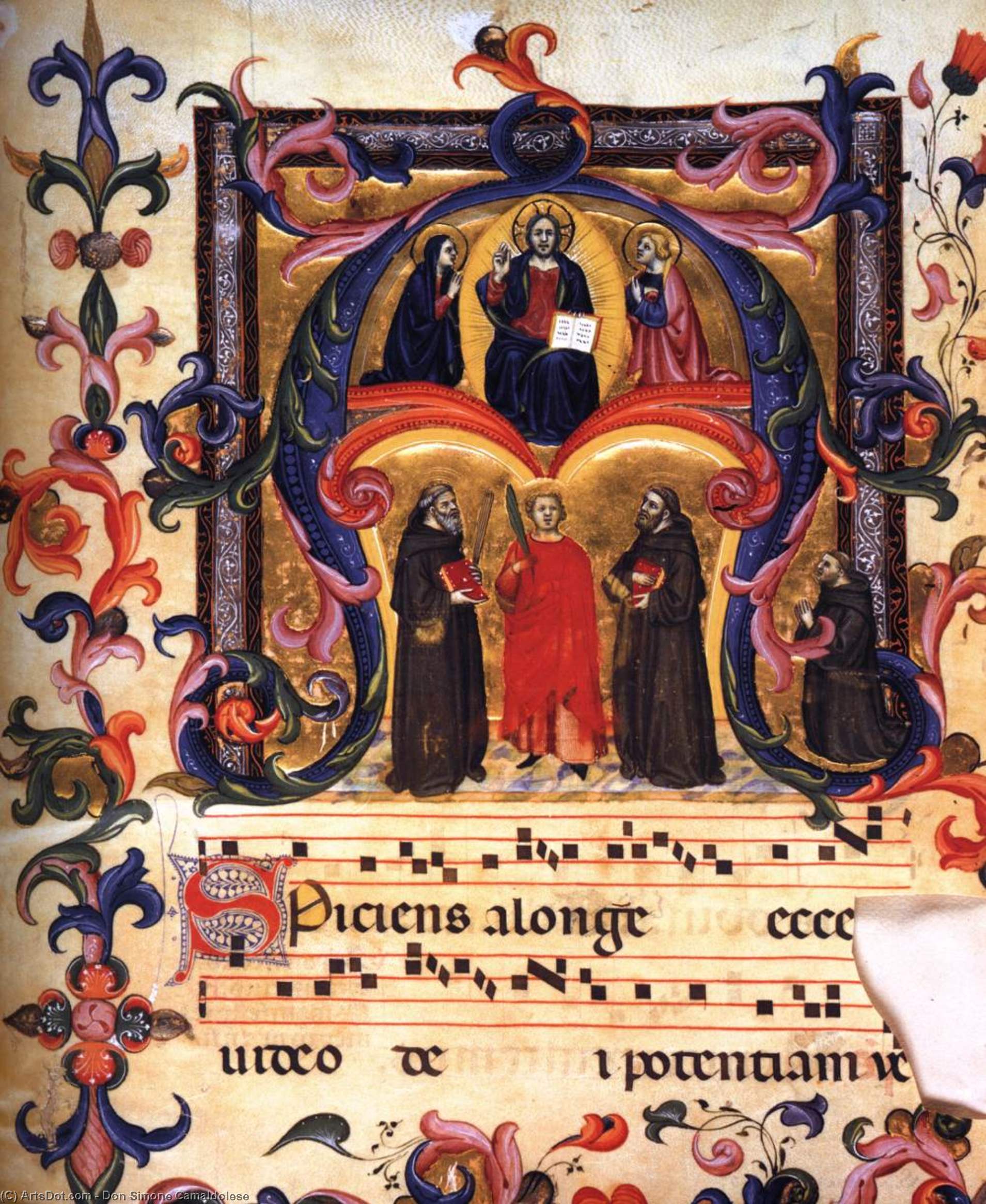 Initial ''a'' From The Antiphonary (choir Book 39) — Don Simone Camaldolese