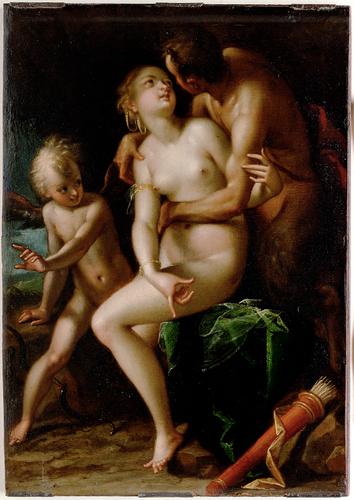 Jupiter, Antiope And Amor — Hans Von Aachen