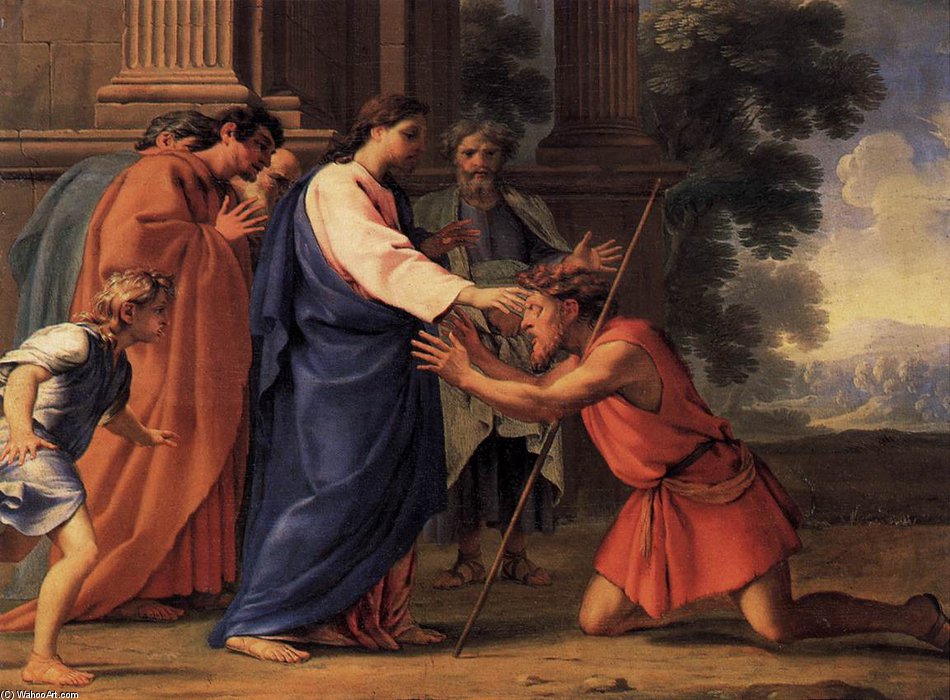 Christ Healing The Blind Man — Brother Lesueur (eustache Le Sueur)