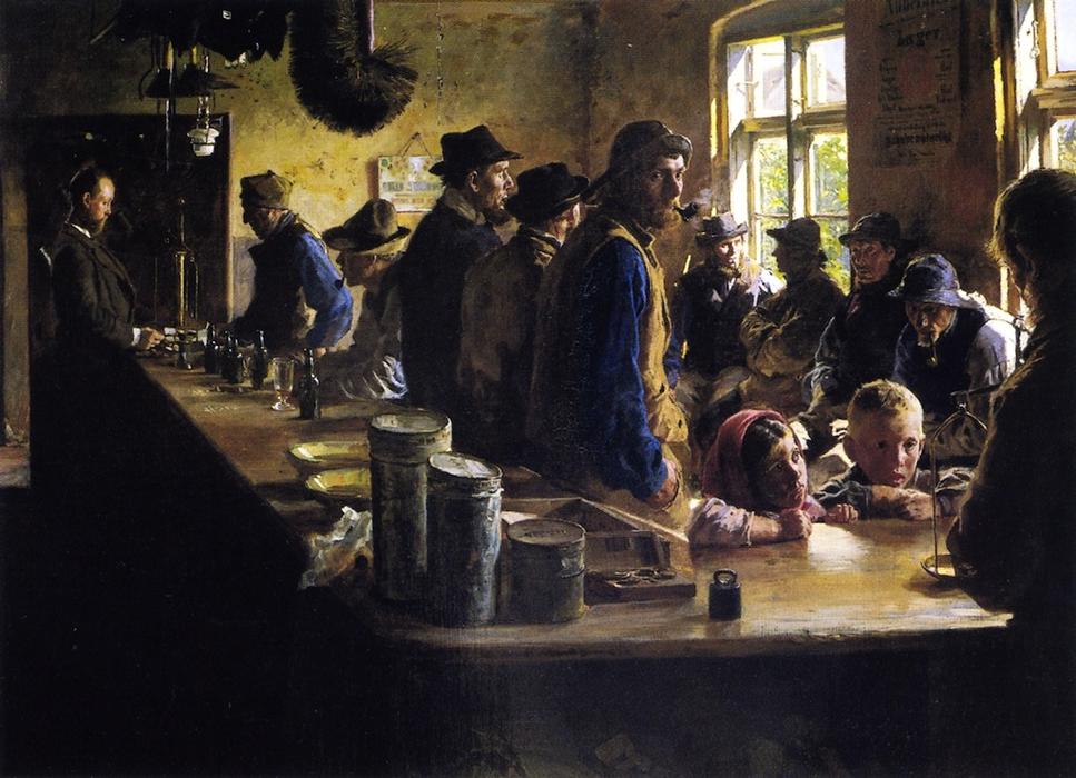 In The Store During A Pause From Fishing — Peder Severin Kroyer
