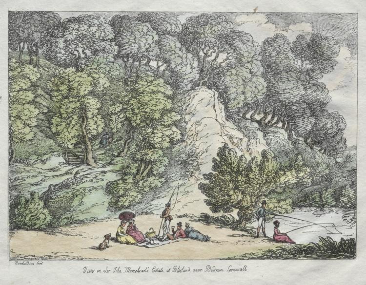 View On Sir John Moreshead's Estate At Blisland Near Bodmin, Cornwall — Thomas Rowlandson