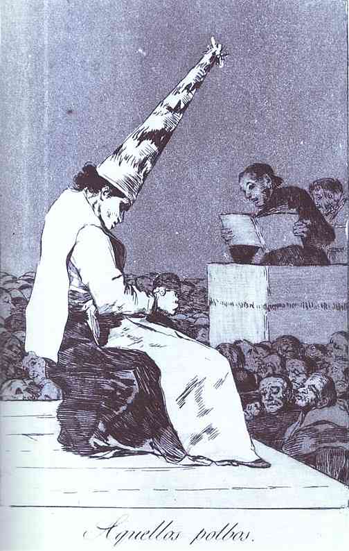 Capricho 23 Aquellos Polbos (this Dust) — Francisco José De Goya Y Lucientes