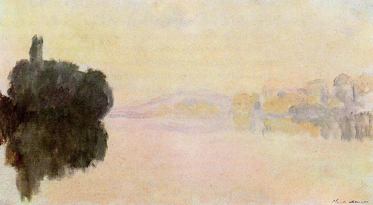 The Seine At Port-villez, Pink Effect — Claude Monet