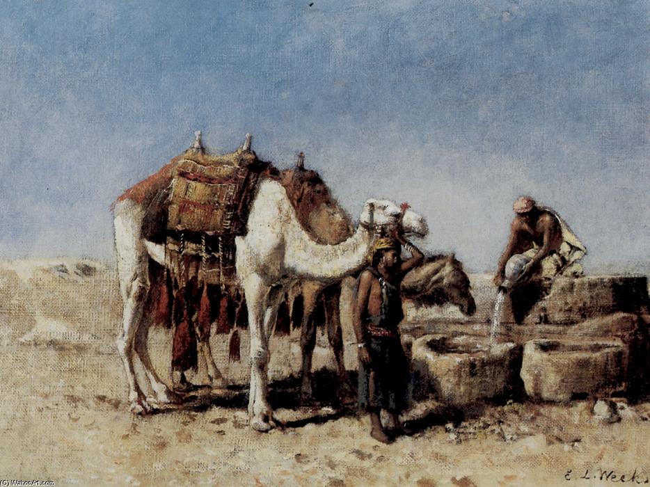 Camels At A Well, Tangiers — Edwin Lord Weeks