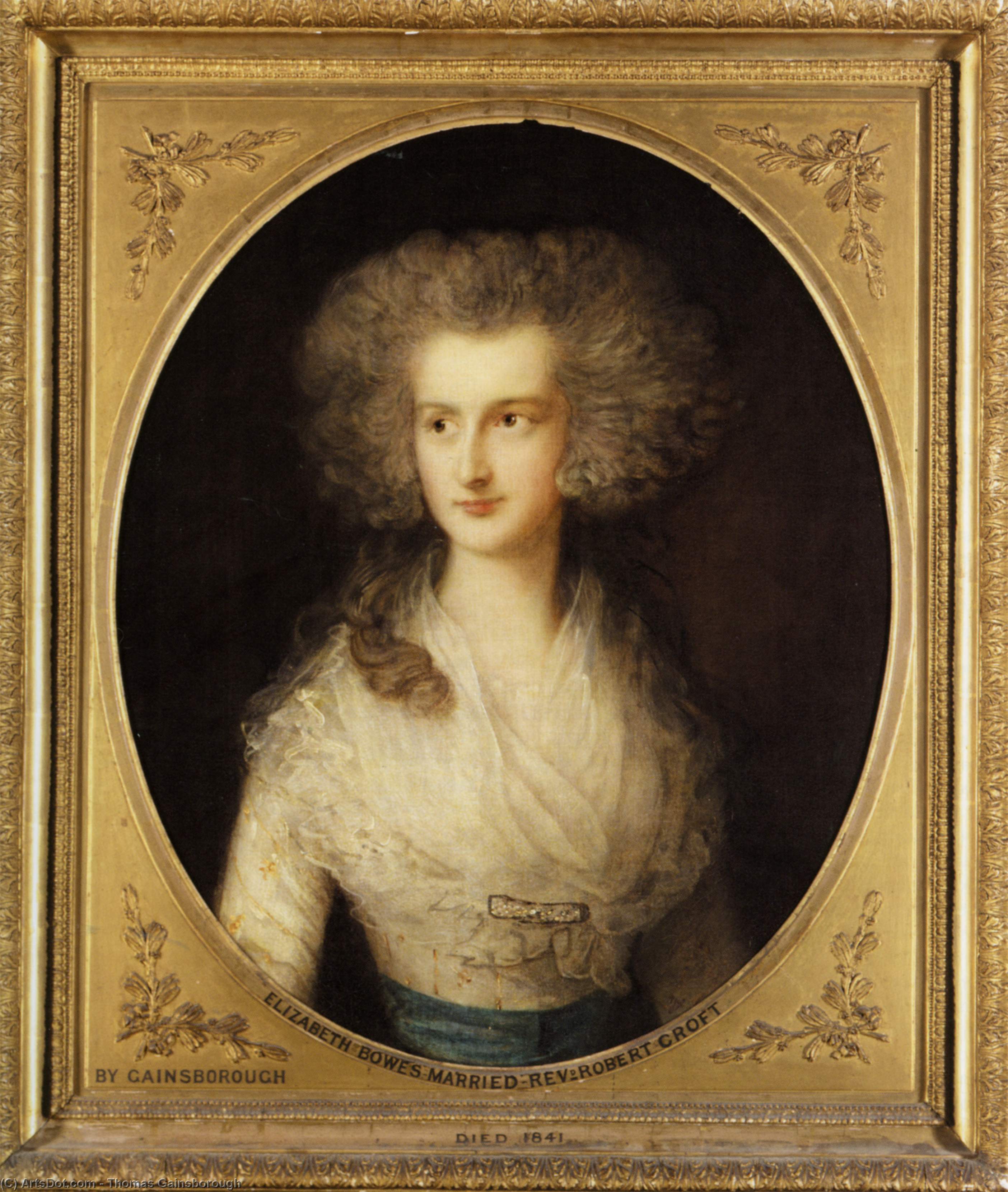 Portrait Of Elizabeth Bowes — Thomas Gainsborough