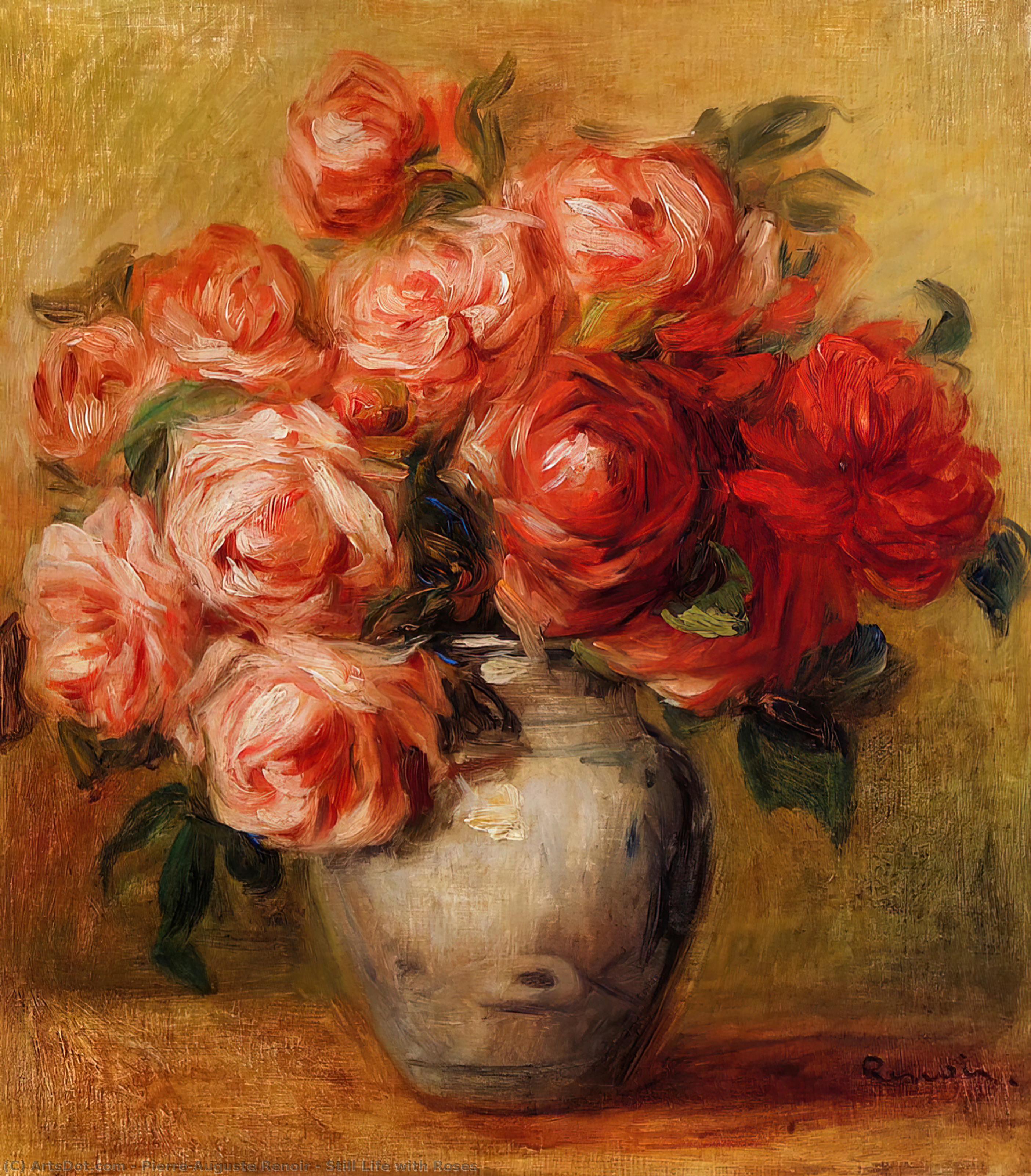 Still Life With Roses — Pierre-auguste Renoir