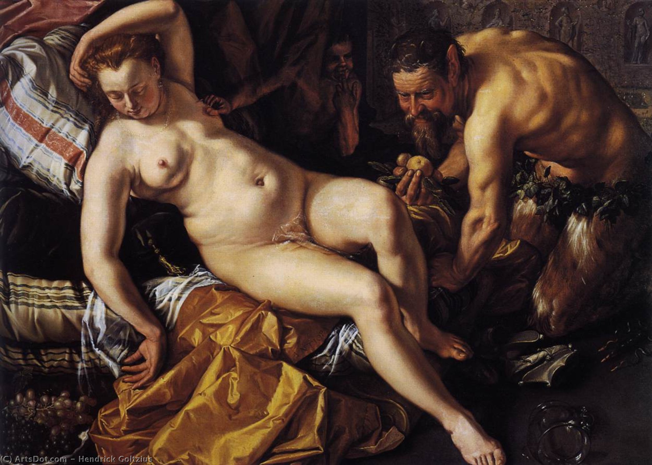 Jupiter And Antiope — Hendrik Goltzius