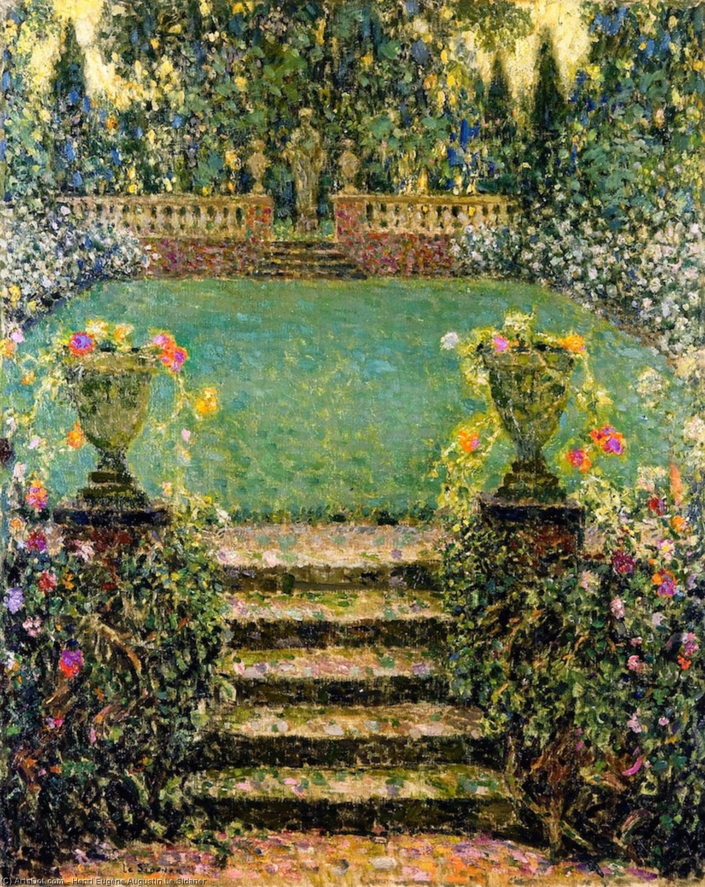 The Garden's Steps, Gergeroy — Henri Le Sidaner