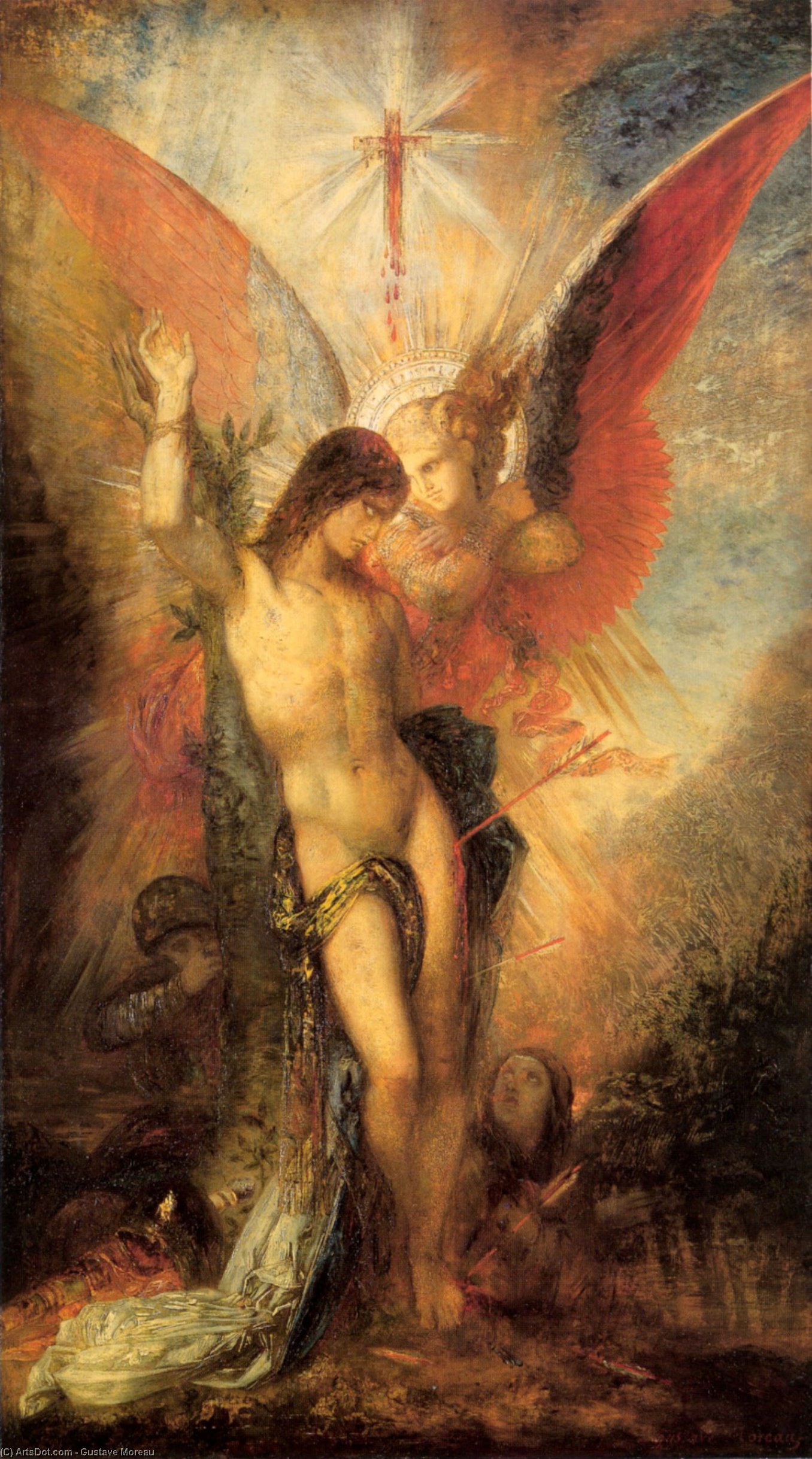 St. Sebastian And The Angel — Gustave Moreau