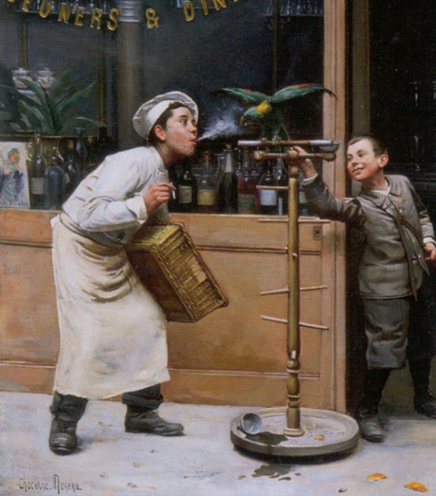 Teasing The Parrot — Paul Charles Chocarne Moreau