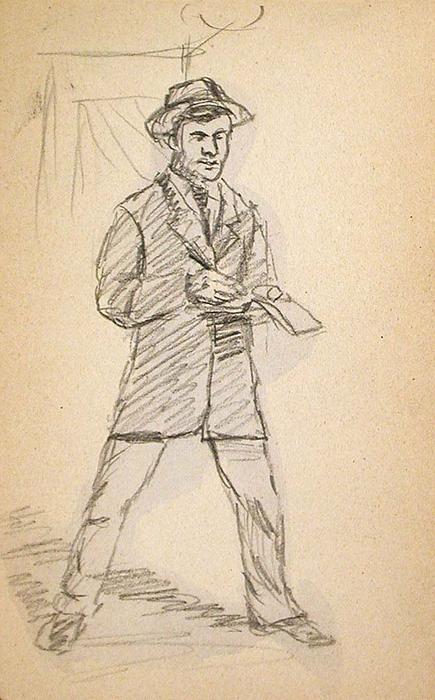 Man Sketching — John Ottis Adams