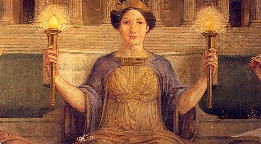 Study For Justice With Precedence And Record, (painting) — Albert Henry Krehbiel