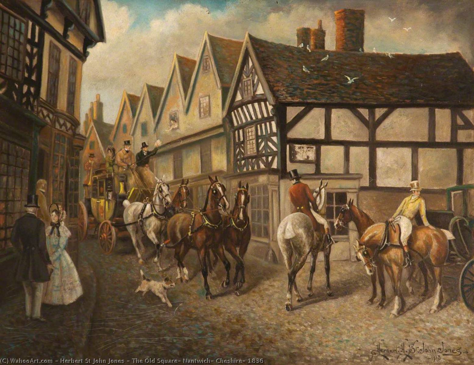 The Old Square, Nantwich, Cheshire, 1836 — Herbert St John Jones