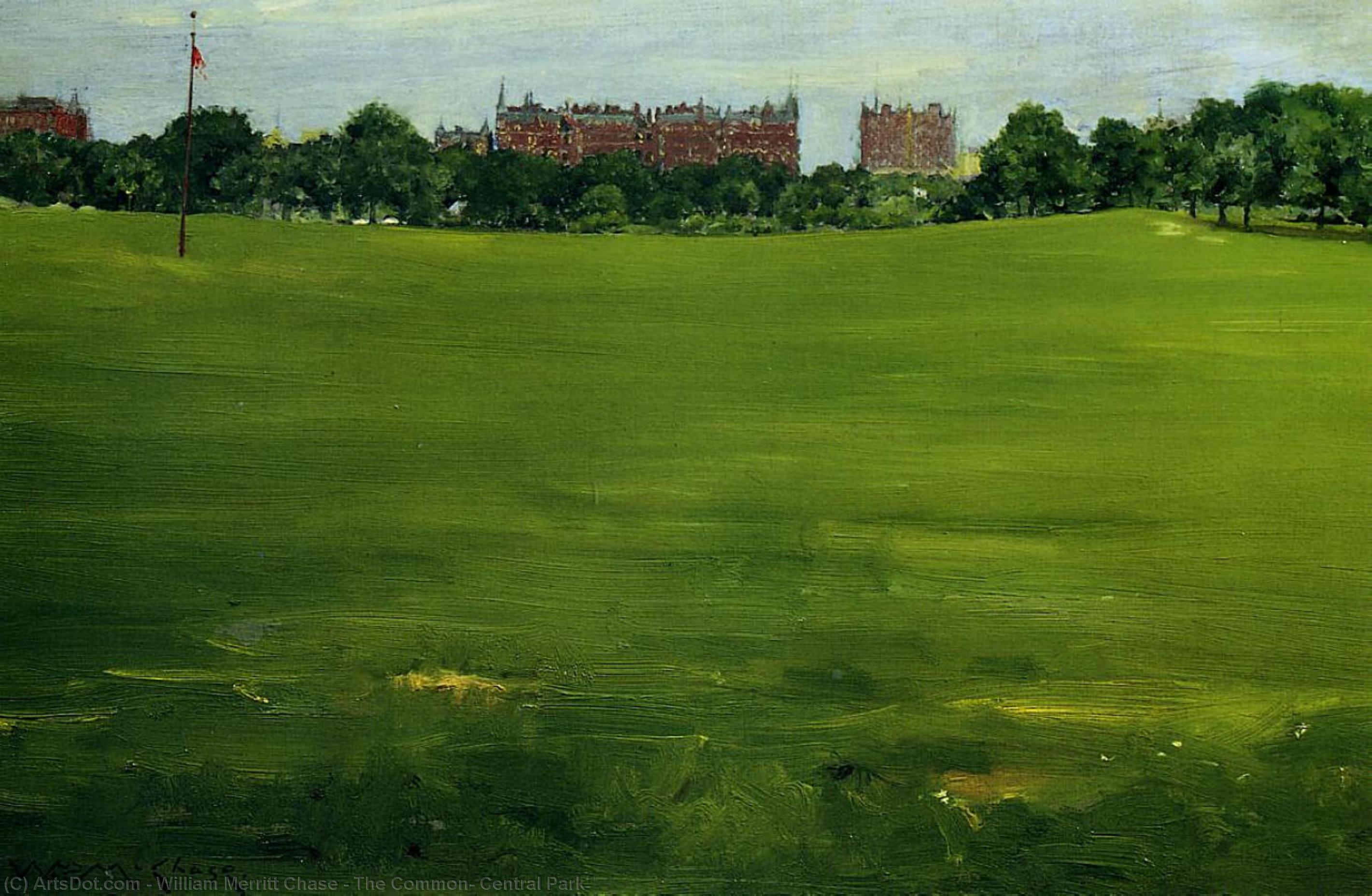 The Common, Central Park — William Merritt Chase