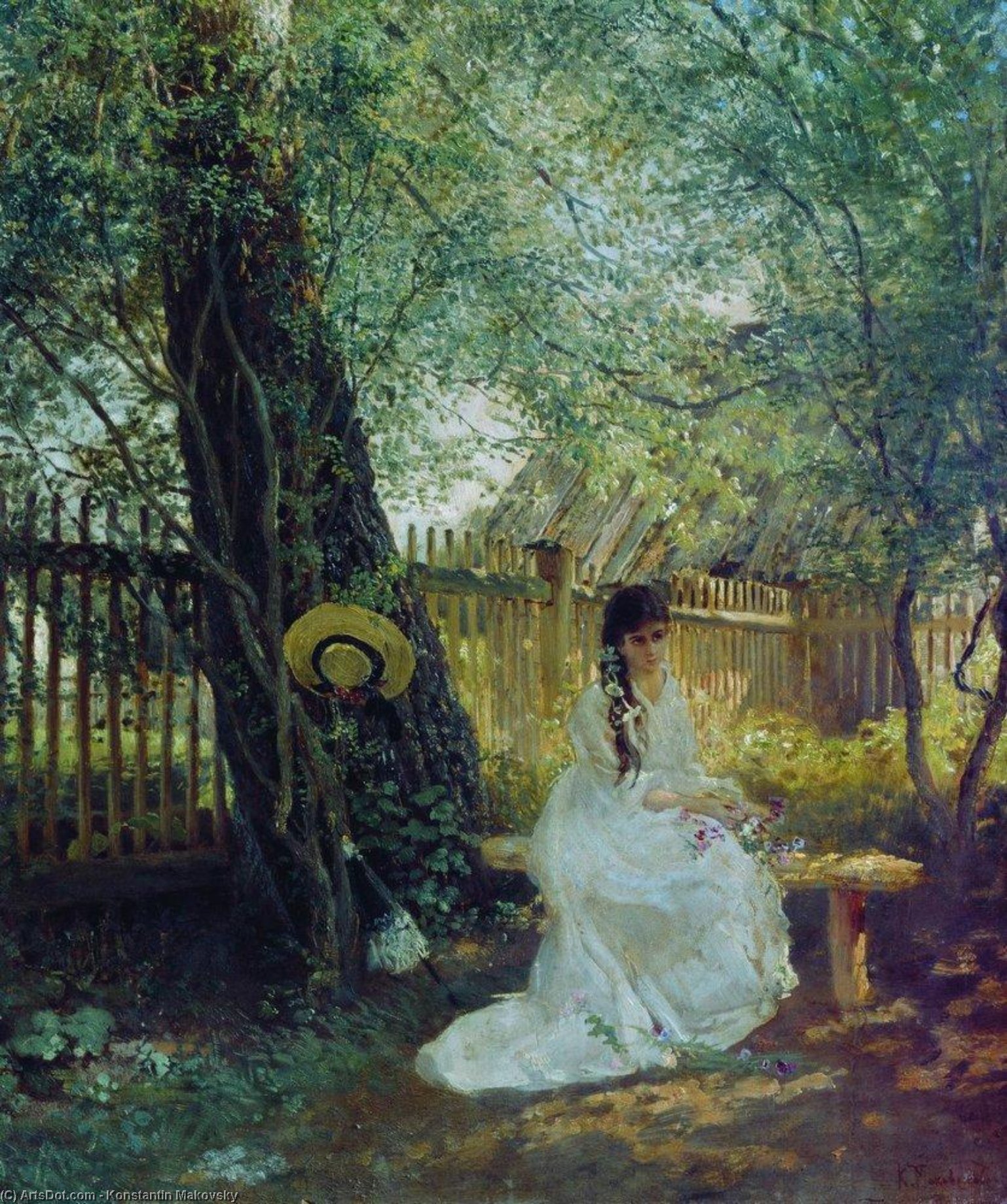 In The Garden — Konstantin Yegorovich Makovsky
