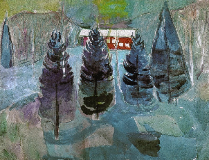 Farm And Red Fir — Edvard Munch