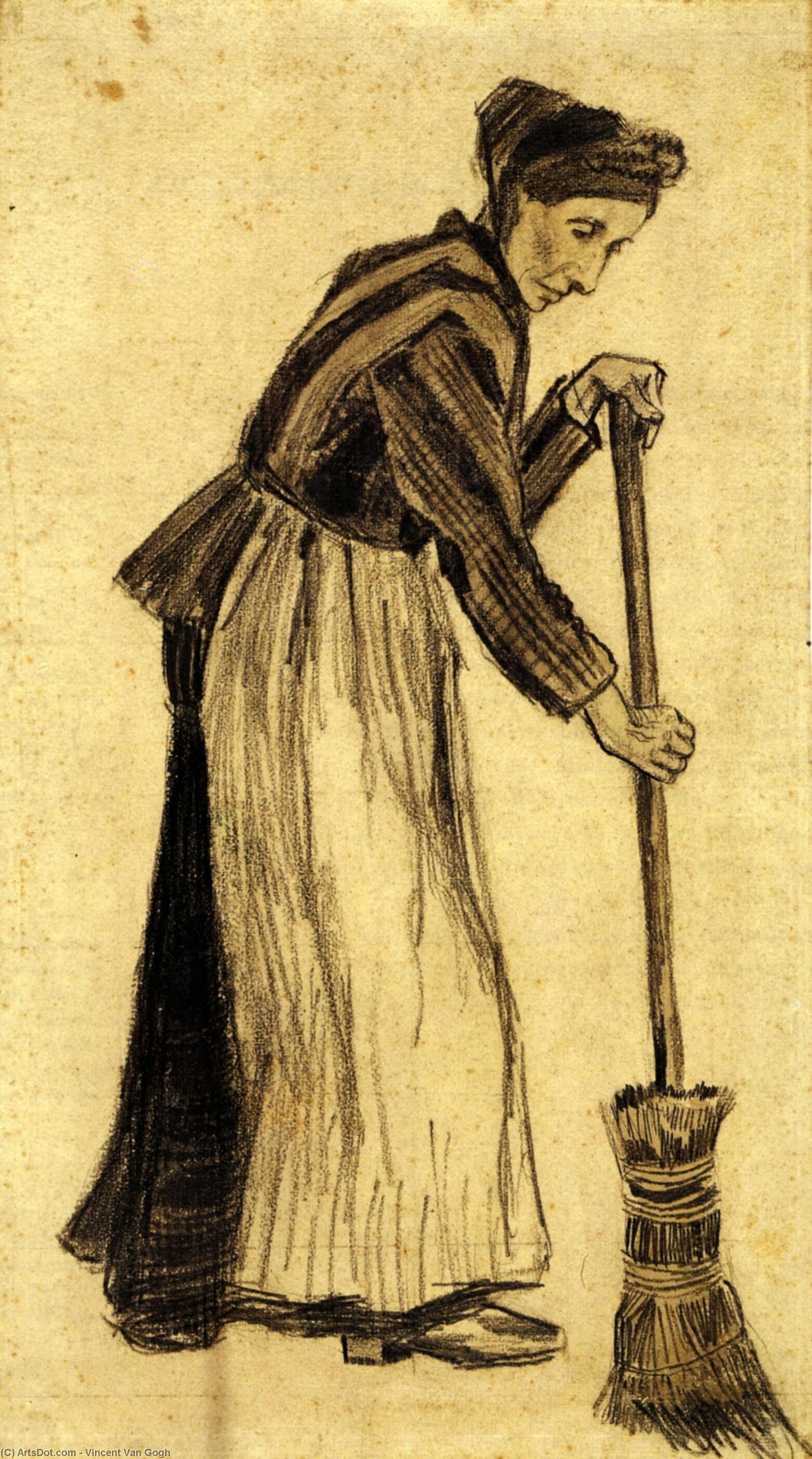 Woman With A Broom — Vincent Willem Van Gogh