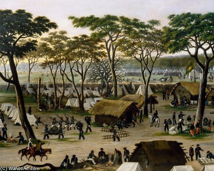 Establishing An Argentine Military Camp - — Cándido López