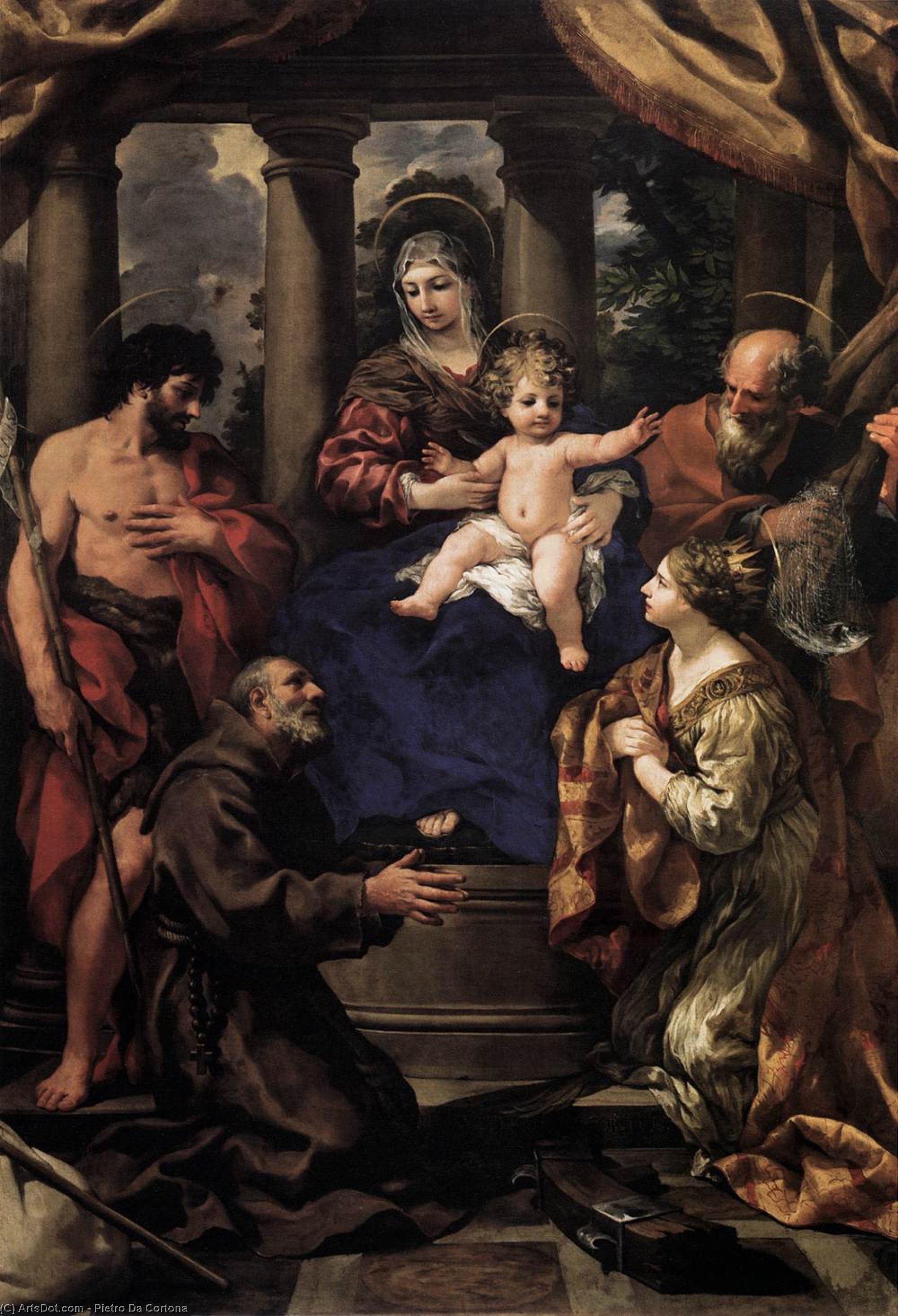 Virgin And Child With Saints — Pietro Da Cortona