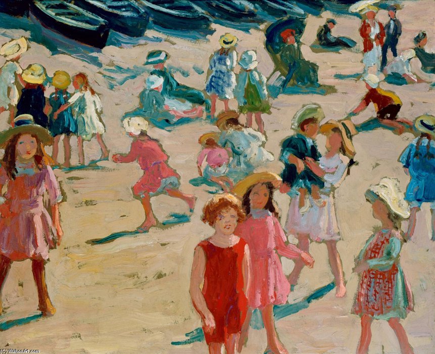 Children On An English Beach — William Samuel Horton