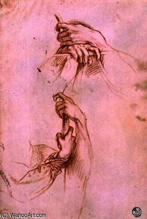 Two Studies Of A Young Man's Pair Of Hands — Sandro Botticelli