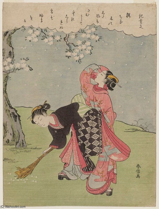 Poem By Ki No Tsurayuki — Suzuki Harunobu